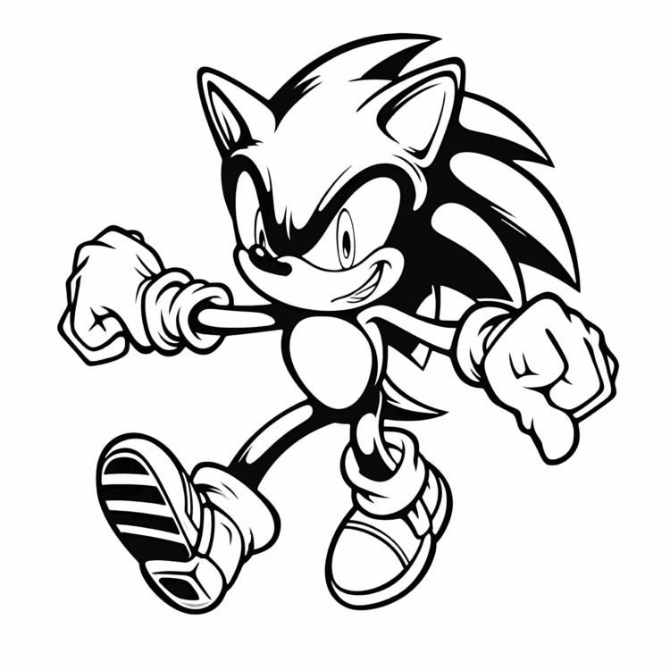 Ausmalbild Sonic