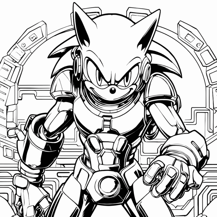 Ausmalbild Sonic the Quicksilver Quill