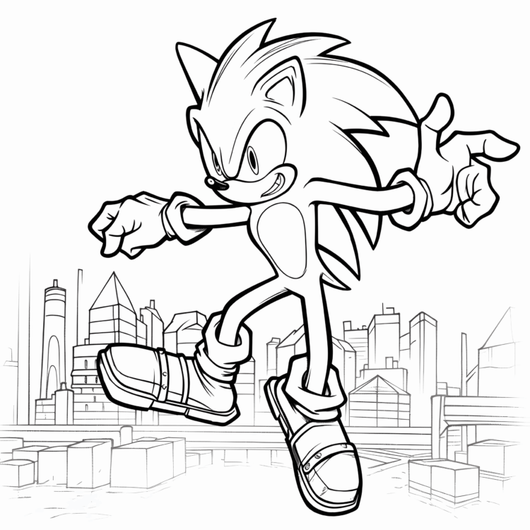 Ausmalbild Sonic the Speedscape