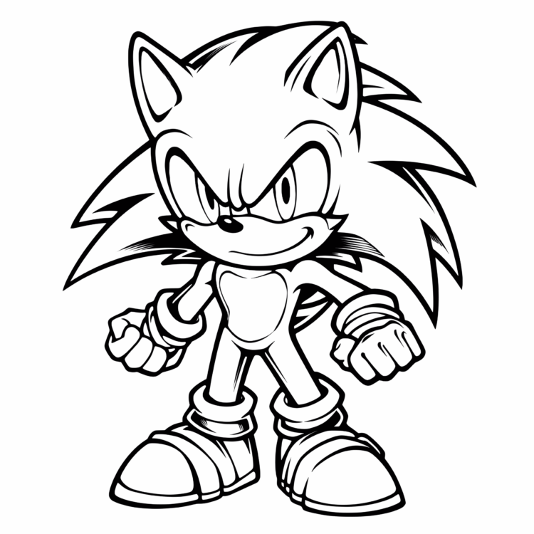 Coloring picture Sonic the Swiftwind