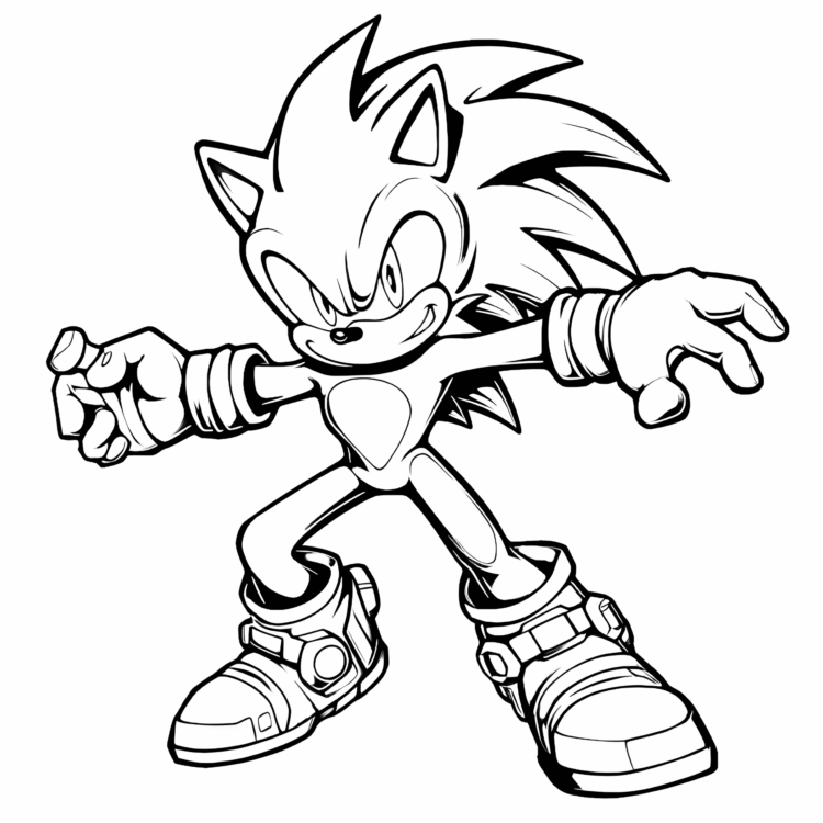 Ausmalbild Sonic the Turbo Tornado