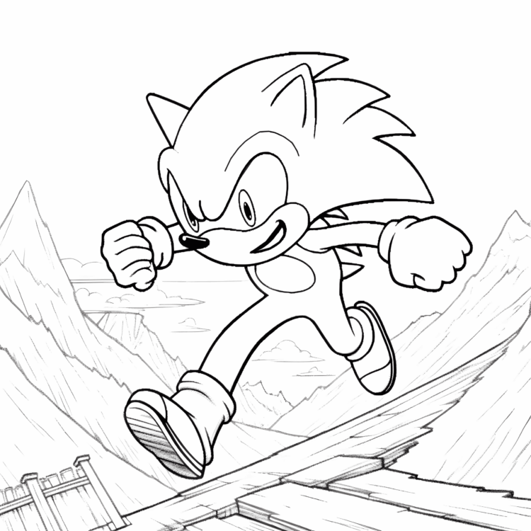 Dibujo para colorear Speedster Sonic