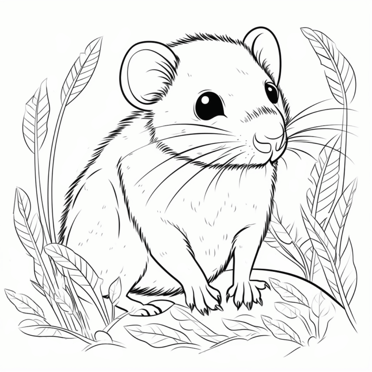 Ausmalbild Spitzmaus