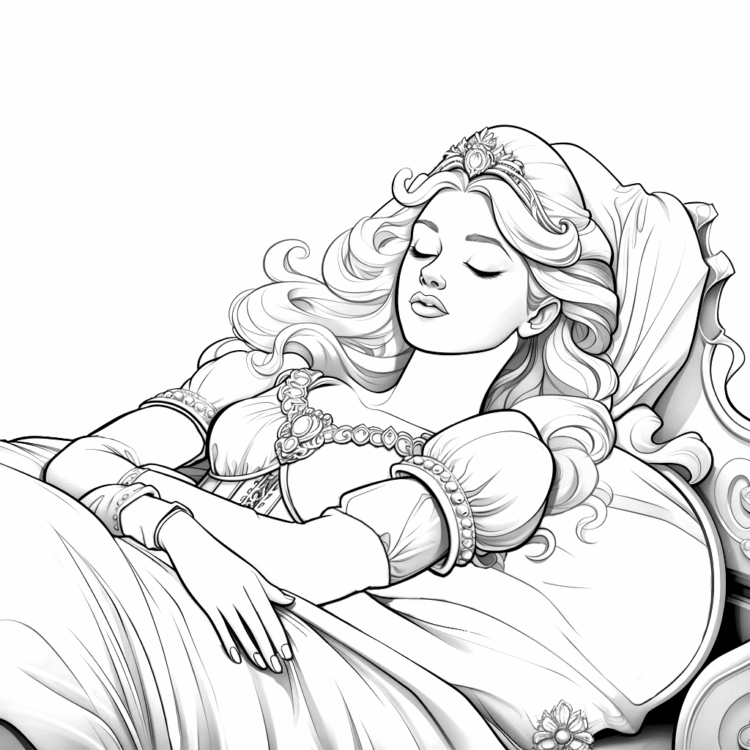 Dibujo para colorear dulce belleza