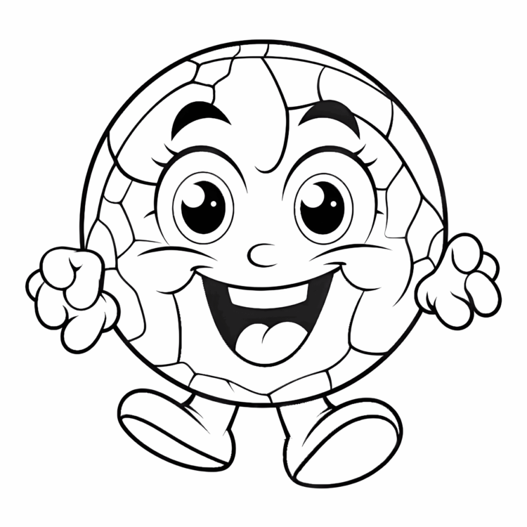 Dibujo para colorear de un muñeco de nieve juguetón