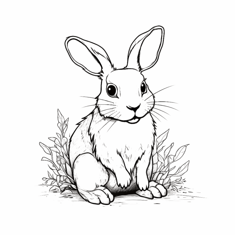 Dibujo para colorear de animales del bosque