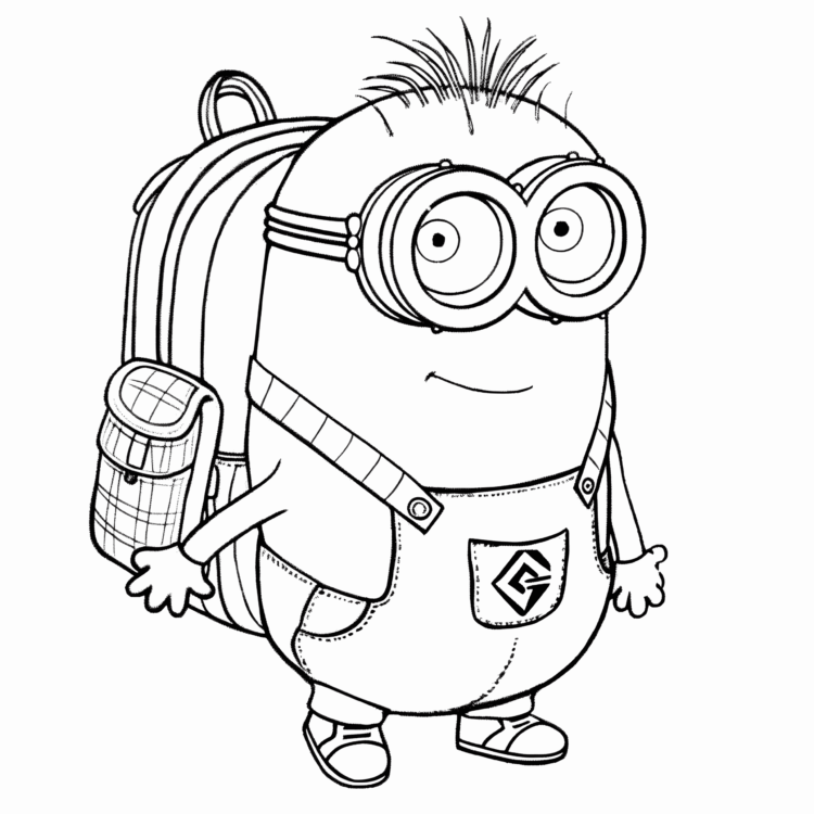 Ausmalbild Zippy Zipper Minion