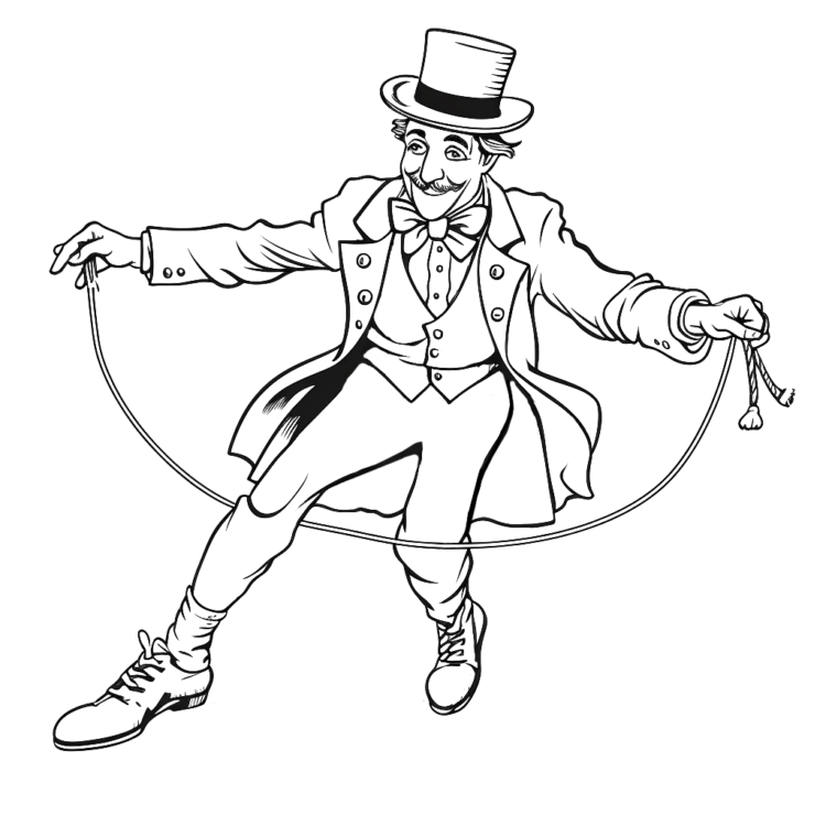 Circus artists coloring page