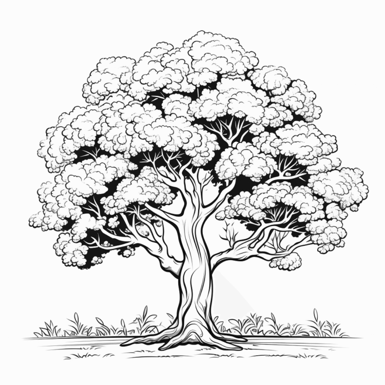 Dibujo para colorear Árbol altísimo