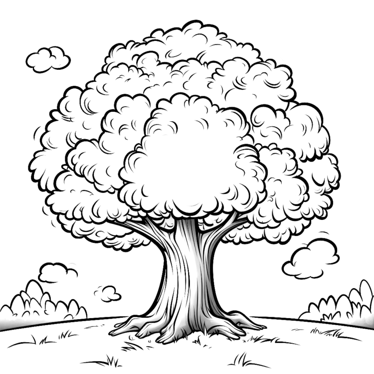 Stable tree coloring picture