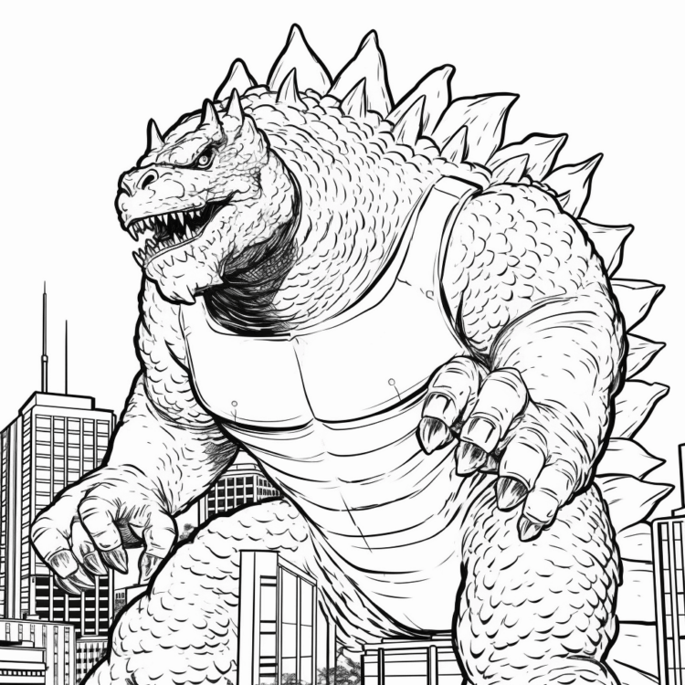 Dibujo para colorear Apocalipsis Bestia Godzilla