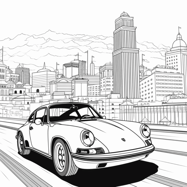 Porsche llamativo