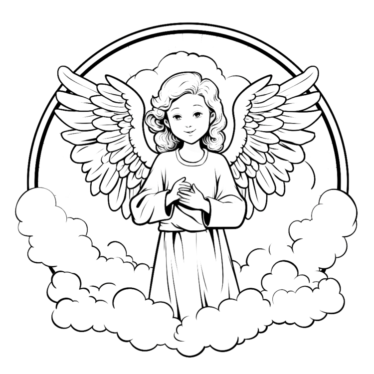 Coloring picture messenger angel
