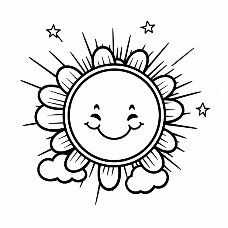 Coloring picture Charming sunbeam