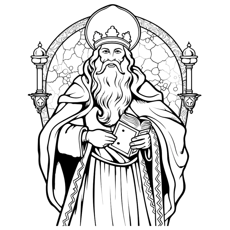 Coloring picture St. Nicholas