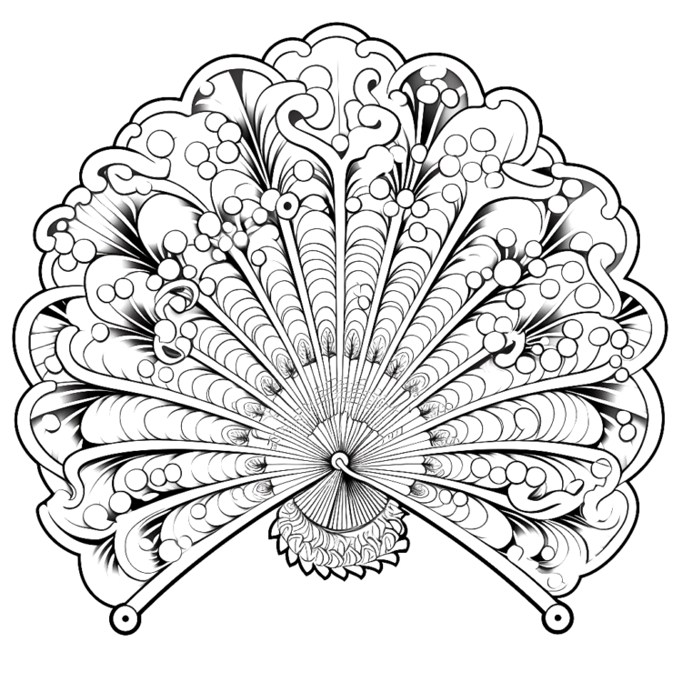 Coloring picture Detailed fan