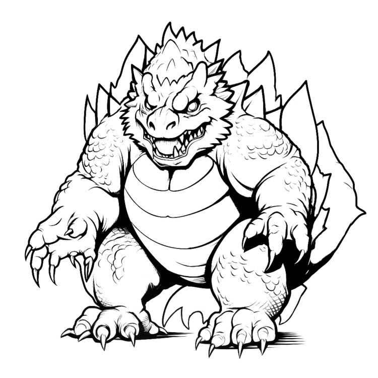 Dibujo para colorear Terror atronador Godzilla