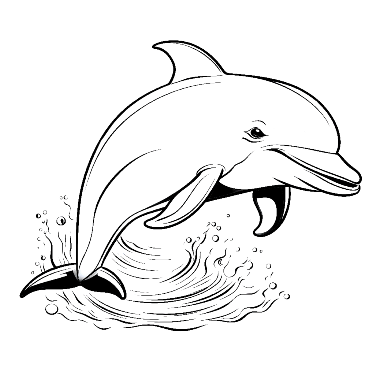 Ausmalbild Ein Delfin