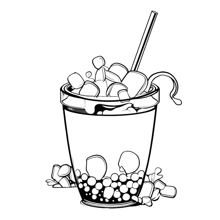 Iced bubble tea