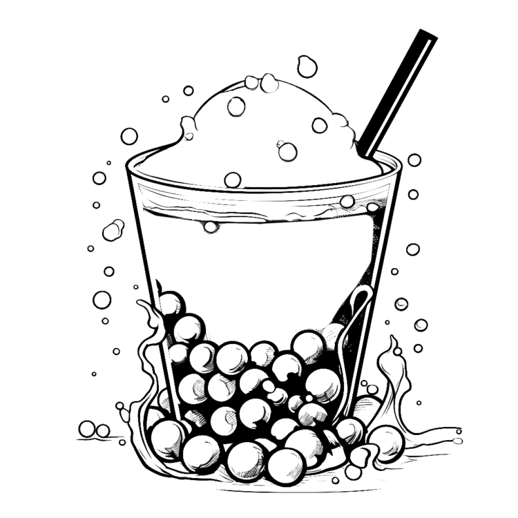 Icy bubble tea indulgence