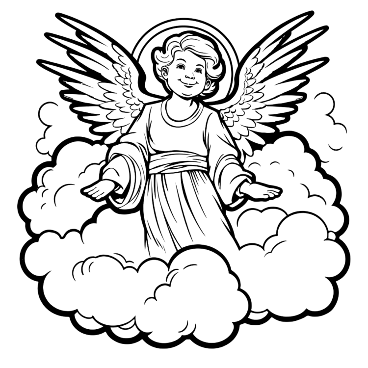 Dibujo para colorear Presencia angélica