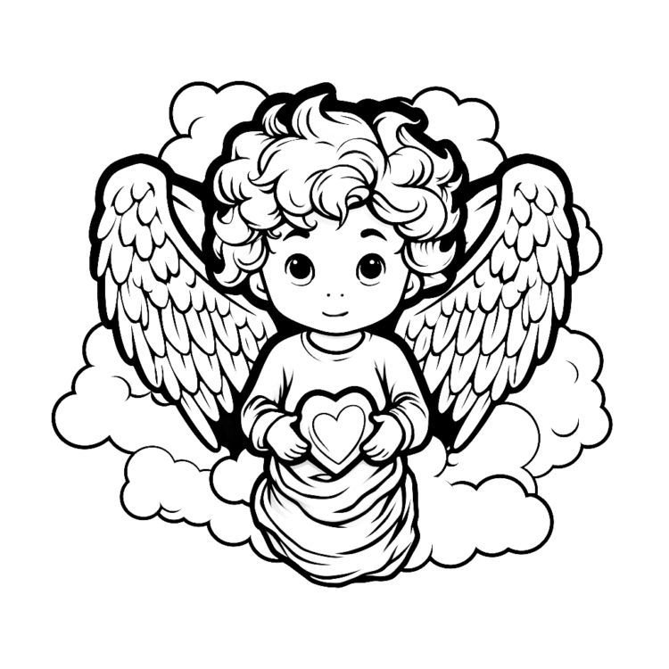 Dibujo para colorear Belleza angelical