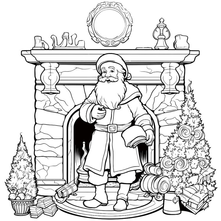Coloring picture peace St. Nicholas