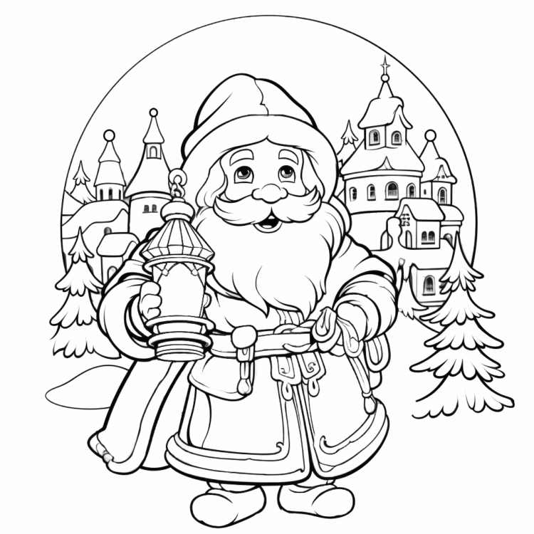 Dibujo para colorear Feliz San Nicolás