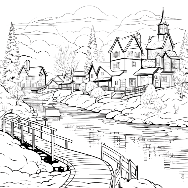 Dibujo para colorear Frosty Wonderland