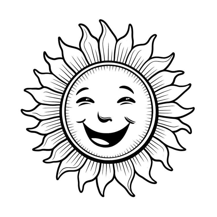 Coloring picture Happy sunshine
