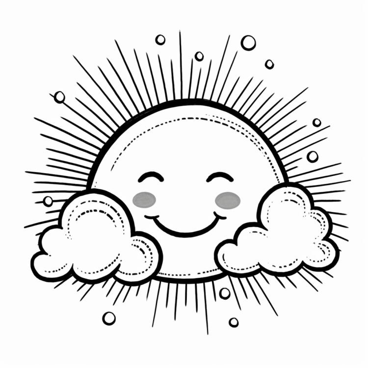 Coloring picture Golden sunbeam
