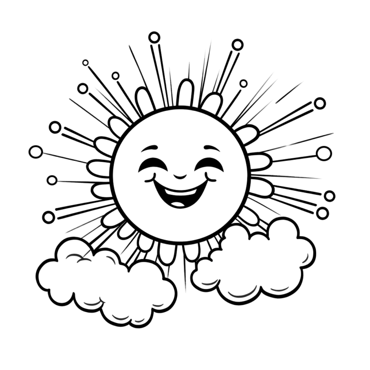 Dibujo para colorear Rayo de sol brillante