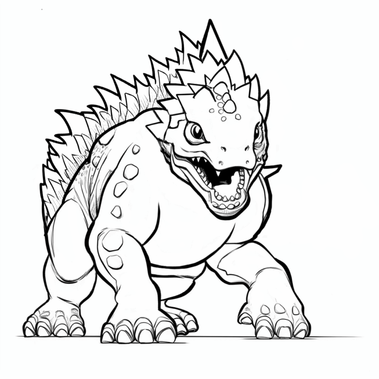 Ausmalbild König der Monster Godzilla