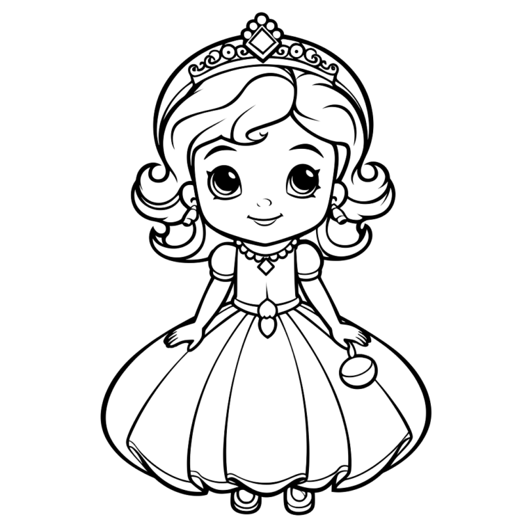 Coloring page Easy coloring for kids