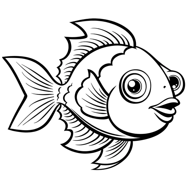 Coloring picture light fish