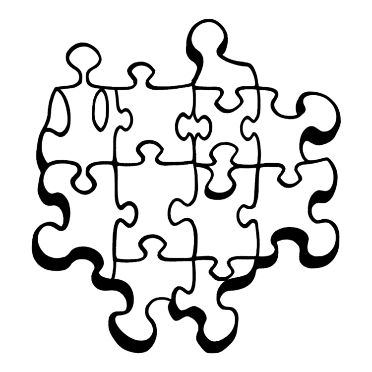 Coloring picture light puzzle piece
