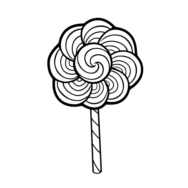 Ausmalbild Lollipop