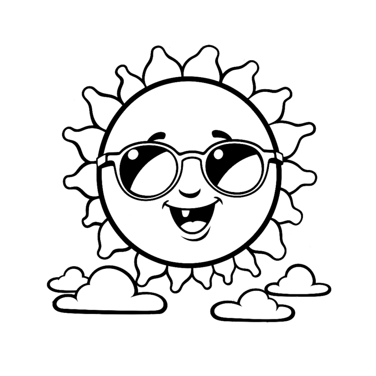Ausmalbild Malvorlage Sonne