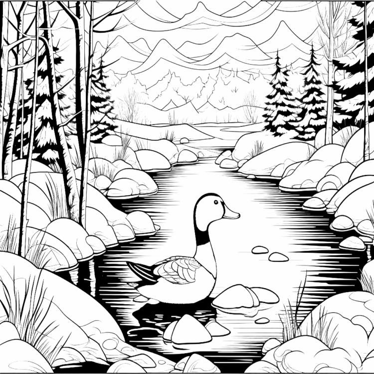 Página para colorear Invierno