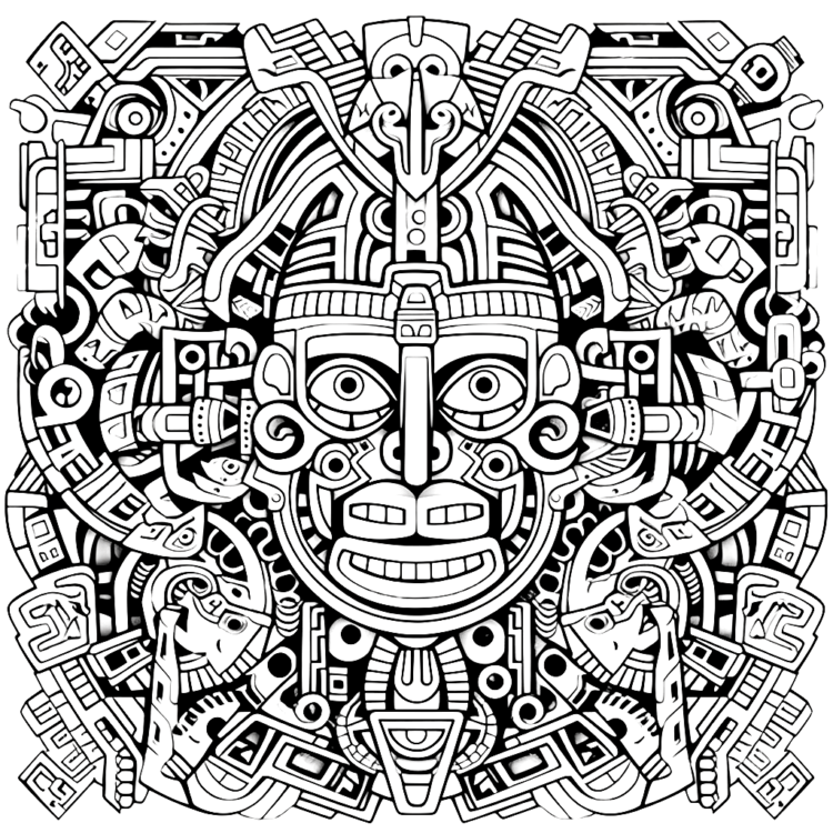 Ausmalbild Mandala Schwer