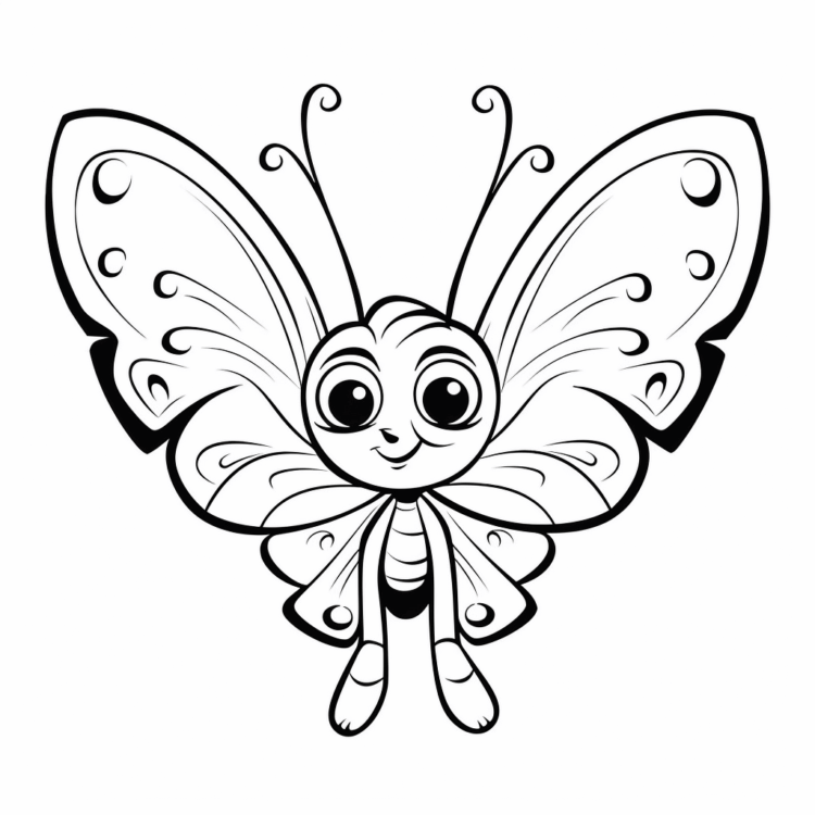 Medium butterfly coloring page