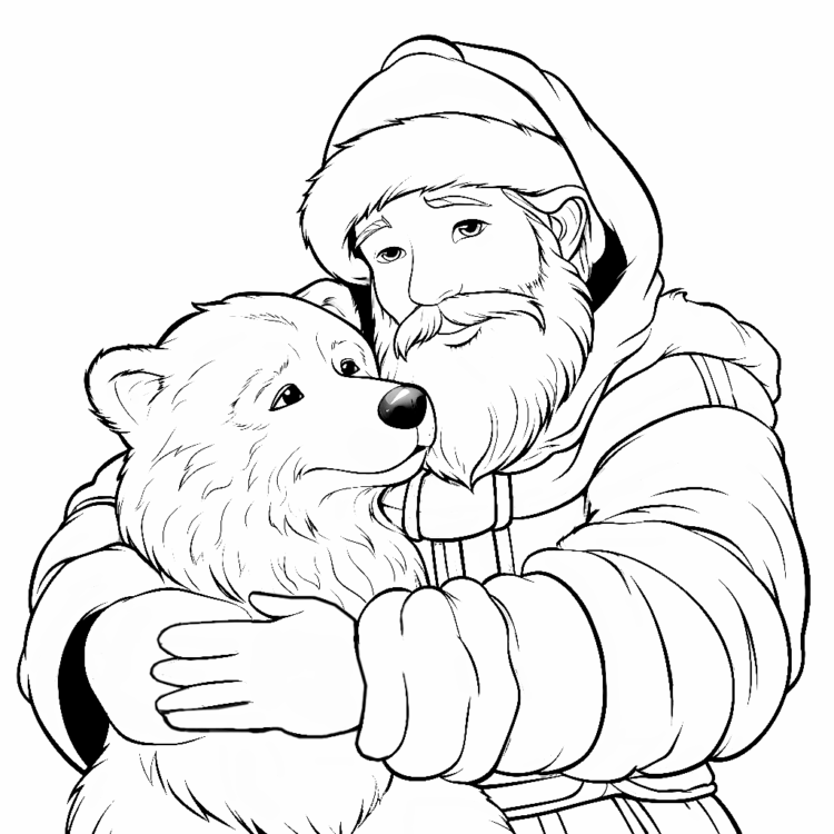 Coloring picture Santa Claus