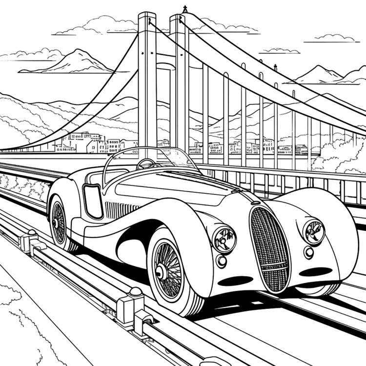 Ausmalbild Oberster Bugatti