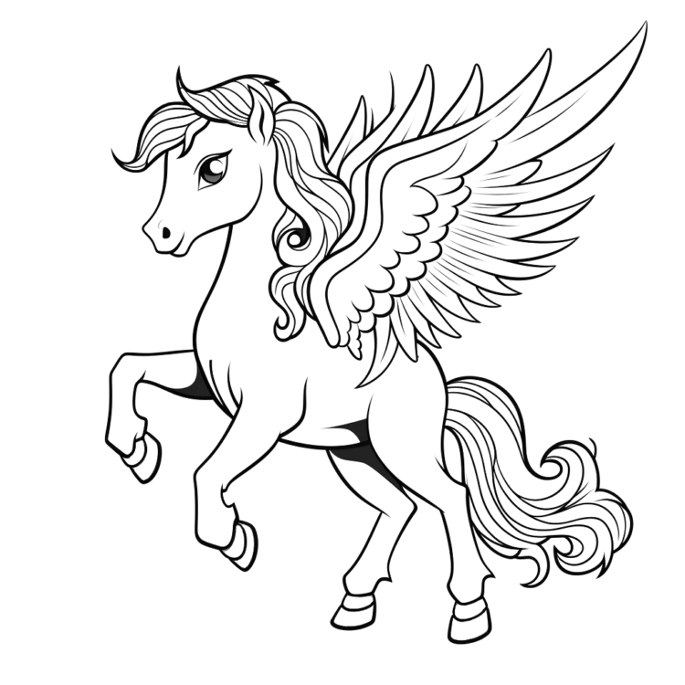 Ausmalbild Pegasus Malvorlage