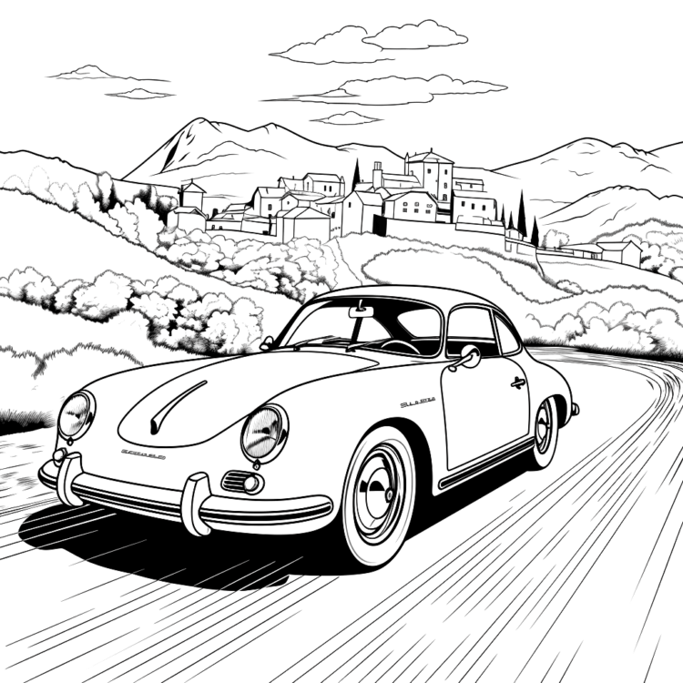 Porsche in the countryside
