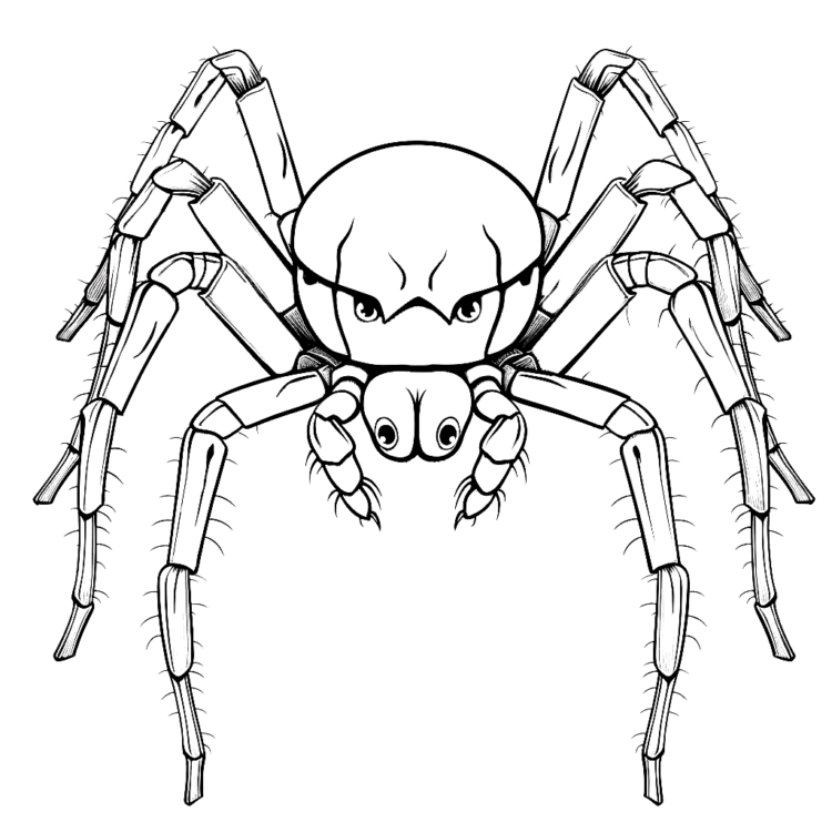 Giant spider coloring page