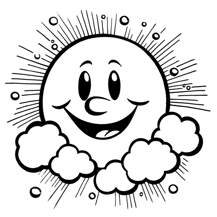 Coloring picture Gentle sunbeam