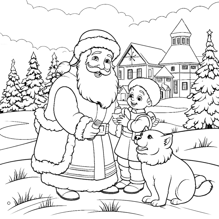Coloring picture Gentle St. Nicholas