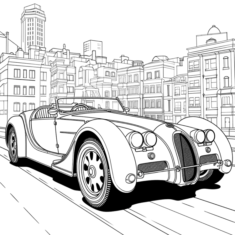 Coloring picture Iridescent Bugatti