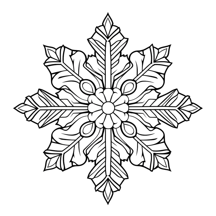 Ausmalbild Schneeflocken